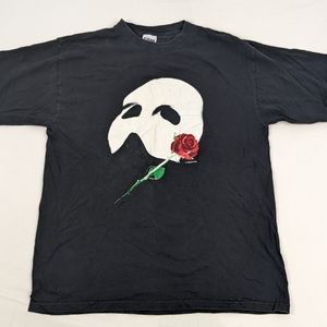 1986 Vintage Glow In The Dark Phantom Of The Opera T Shirt XL Black Kanye West